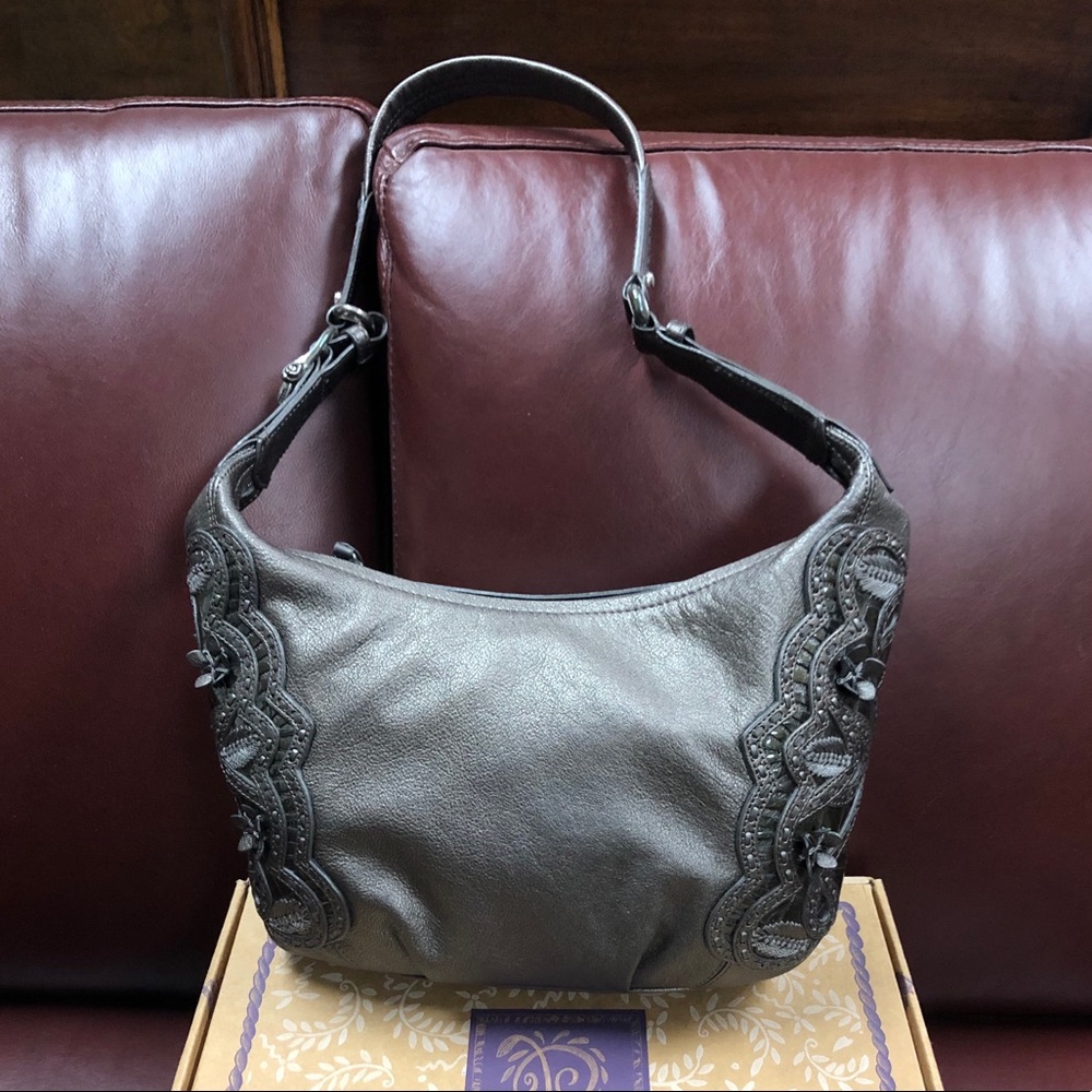 Brighton Nikki Handbag in Pewter